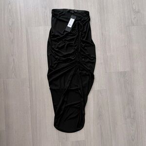 Veronica Beard-Ari, Black Ruched Women's Skirt-stretch waist band-Sz S-M NWT